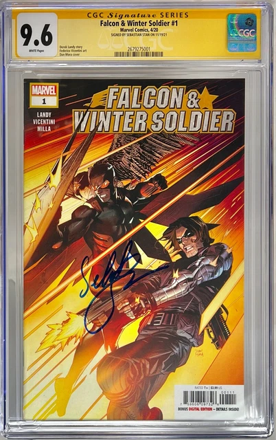 Sebastian Stan Signed CGC Signature Series Graded 9.6 Falcon & Winter Soldier #1