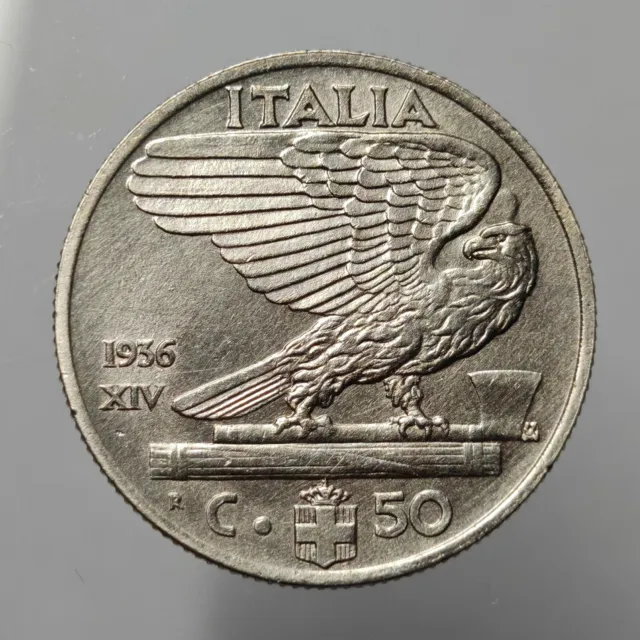 50 Centesimi 1936 RARO, Vittorio Emanuele III, Regno D'Italia