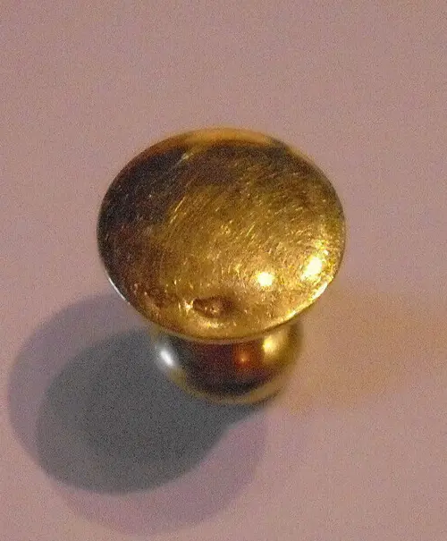 Ancien bouton de col en or 18 carats poinçon tête d'aigle