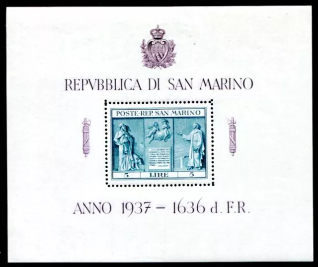 San Marino 1937 Block1 ** Postfrisch Tadellos(49155