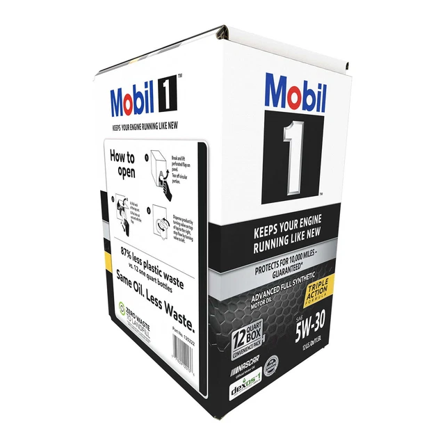 MOBIL 1 ADVANCED Full Synthetic Motor Oil 5W-30, 12 qt Bag in Box EUR ...