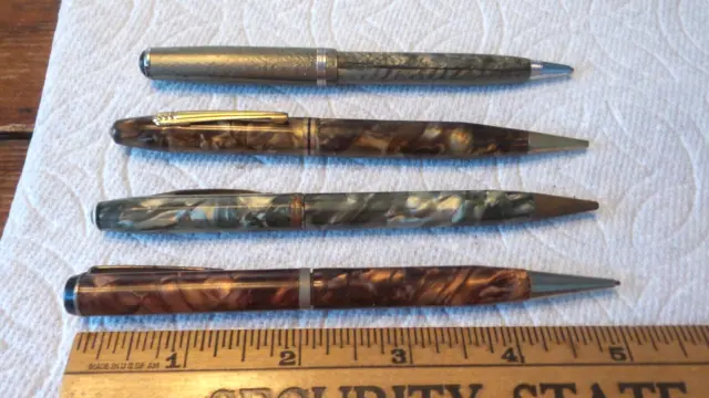 4 Antique Mechanical PENCILS Adv., WearEver, Arnold