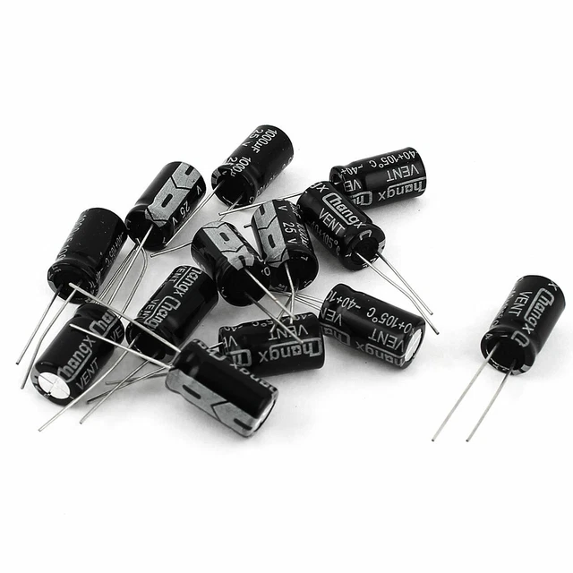 13Pcs 25V 1000uF 105C Conducteur radial condensateur électrolytique 10mm x 17mm