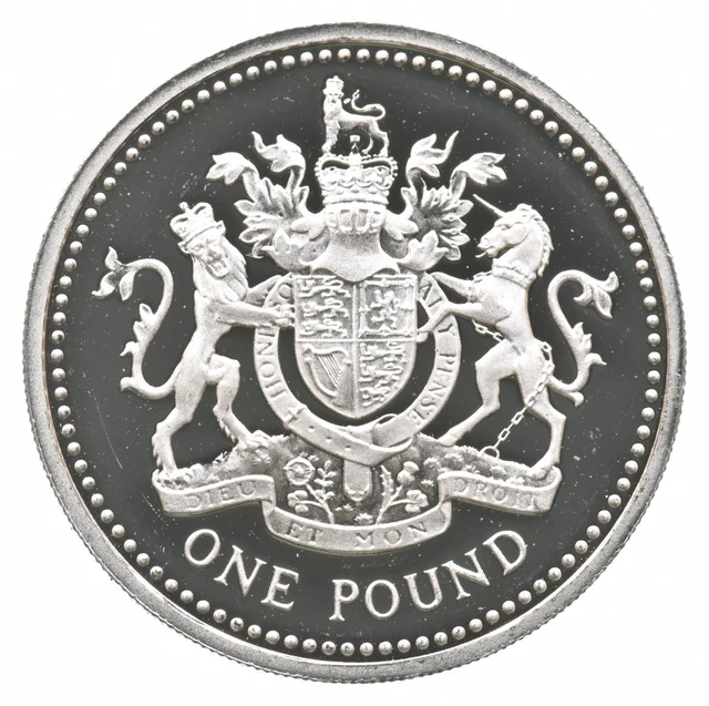 Roughly the Size of a Quarter 1993 Great Britain 1 Pound World Silver Coin *333