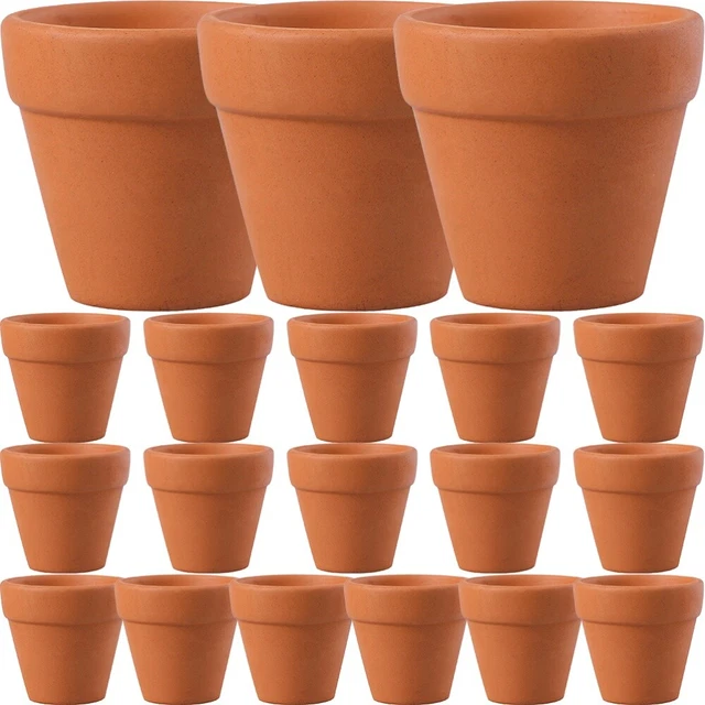 20 Pcs Small Clay Flower Pots Terra Cotta Pots Succulent Bowl