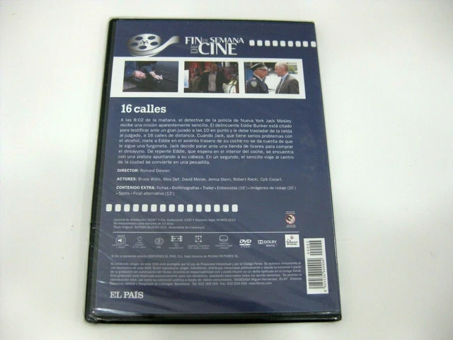 16 STREETS DVD Bruce Willis Mos Def David Morse Jenna Stern Sealed New ...
