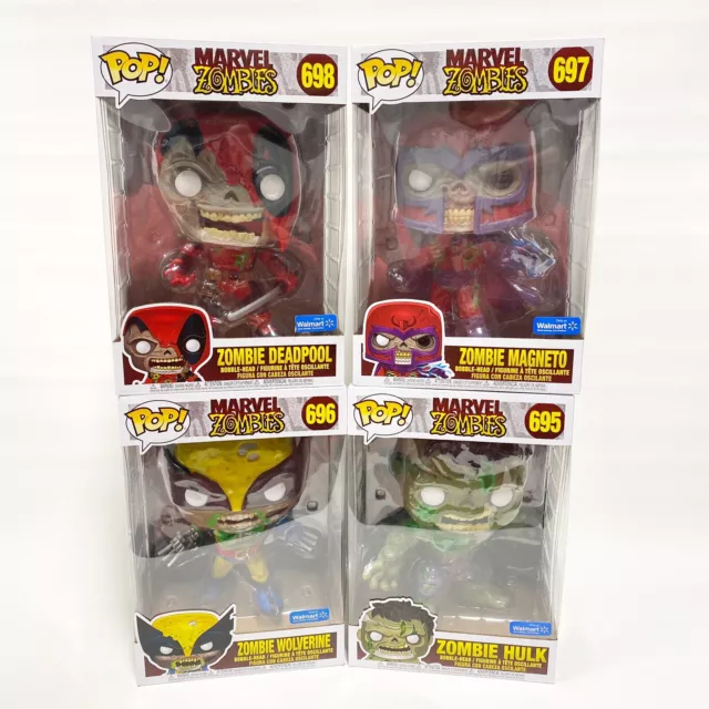 FUNKO POP MARVEL Zombies Hulk Wolverine Magneto Deadpool 10in Walmart ...