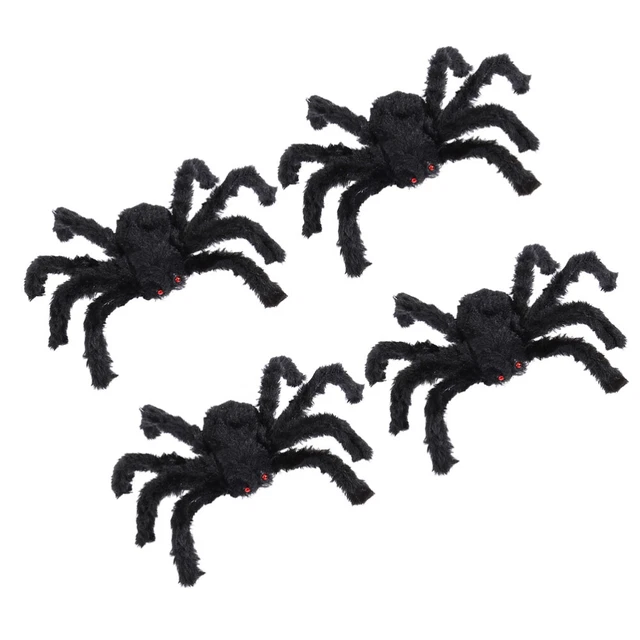 4 piezas accesorios de araña de miedo accesorios de broma terribles arañas de miedo realistas