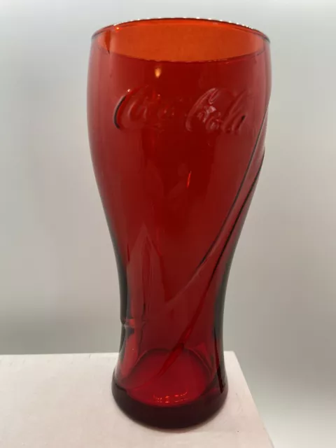 Coca-Cola Red Glass 2018 McDonald's Exclusive Ltd. Edition Raised Lettering