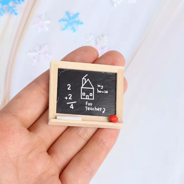 1Pc Mini Chalkboard Model Dollhouse Miniatures 1:12  DIY Kid's Room Accessor-il 3