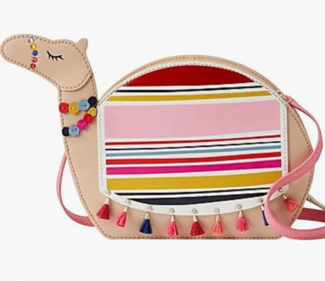 NWOT Kate Spade “Spice It Up” Adorable Multicolored Camel Leather Crossbody Bag
