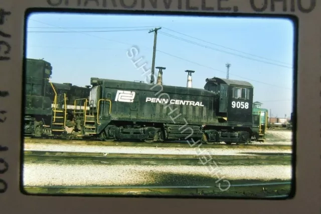 Original '74 Kodachrome Slide PC Penn Central 9058 SW1200 Sharonville, OH  30K10