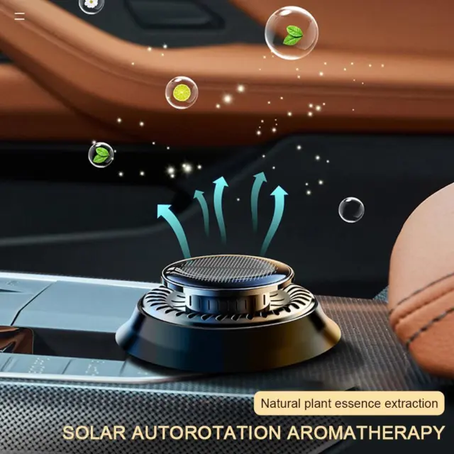 Solar Rotating Mini Car Air-Purifier Freshener Aroma Essential Diffuser Oil P8R1