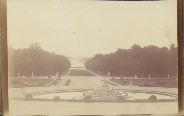 France, Versailles, Le parterre, ca.1900, Vintage citrate print Vintage citrate
