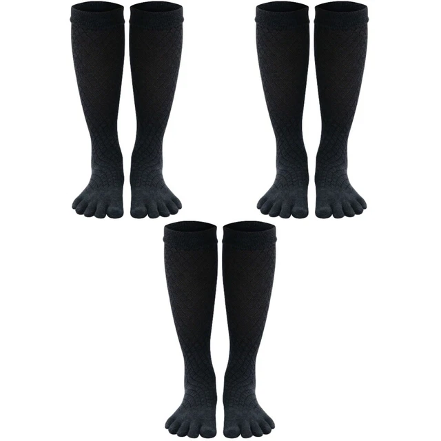 3 Pairs Knee High Five Toe Socks Tabi Socks Men Socks Simple