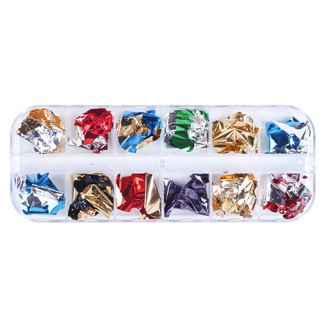 Glitter nail art, fiocchi irregolari, lucidi, unici
