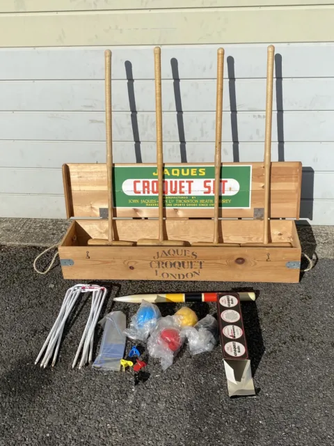 Stunning Jaques 128 Croquet Set with Corrigrip Mallets.