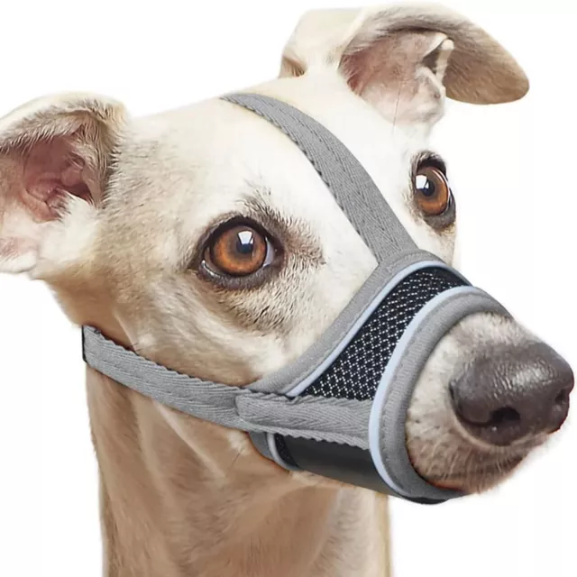 Soft Fabric Dog Muzzle Comfortable Mesh Pet mask  Small to Medium Dogs
