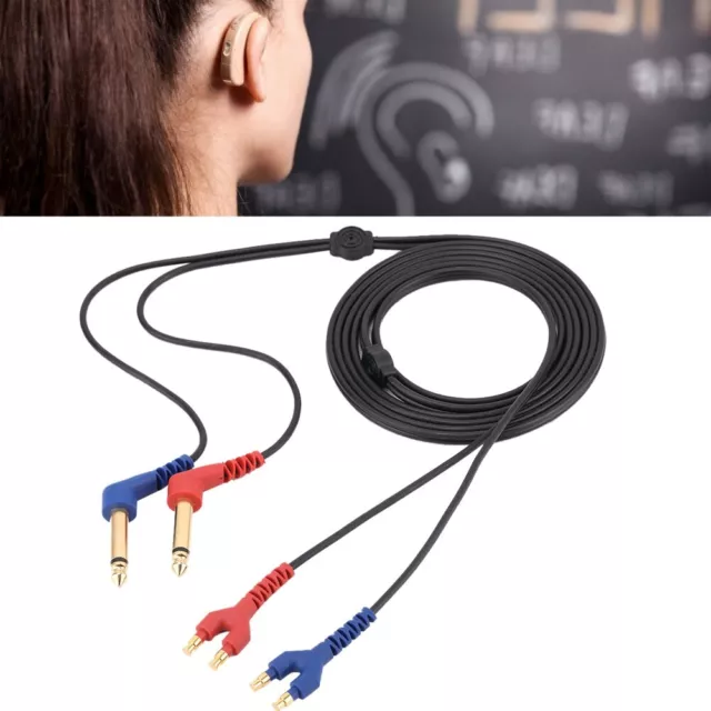 2m Headset Cable Wire for Headphone  Conduction Audiometer Hearing Tester hot