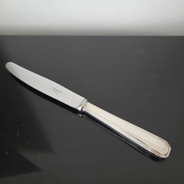 10 couteaux de table métal argenté orfèvre SFAM artdeco 25,1cm