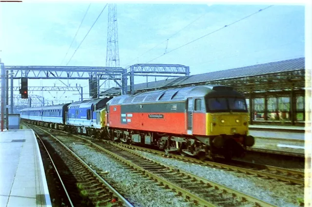 35mm Railway Colour Negative Class 47 742 and 37 429 at Crewe