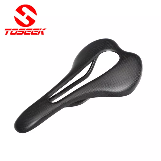 TOSEEK Full Carbon MTB Road Bike Saddle Comfort Big Hollow Racing Seat Cushion