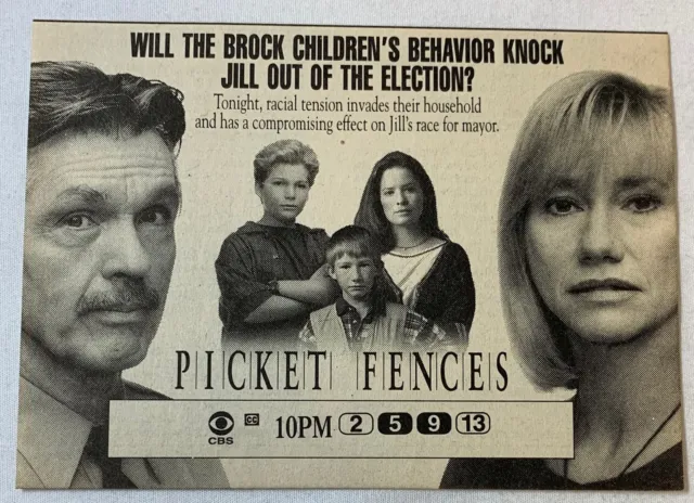 1995 CBS TV Ad ~Picket Recinzioni~ Tom Skerritt, Kathy Baker