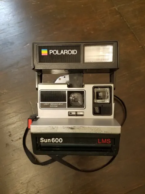 Cámara instantánea Polaroid Sun 600 LMS vintage ¡FUNCIONA!