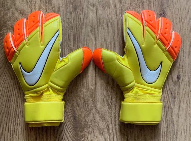 NIKE GK PREMIER SGT Goalkeeper Gloves 9 Yellow Orange Brand