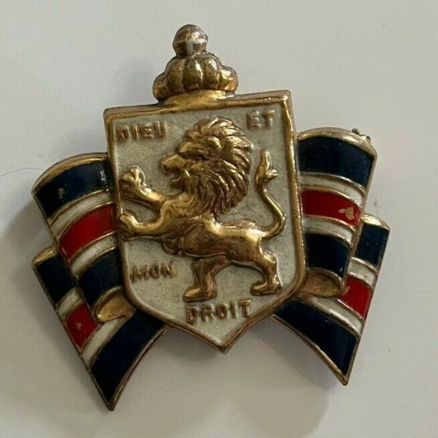 ACCESSOCRAFT WWII BWRS British War Relief Society Crown Lion Crest ...