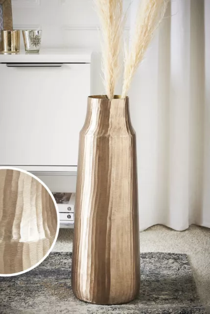 Next XL 60cm Metal Vase Floor Standing Display Luxe Home Decor £85 Flowers Stems