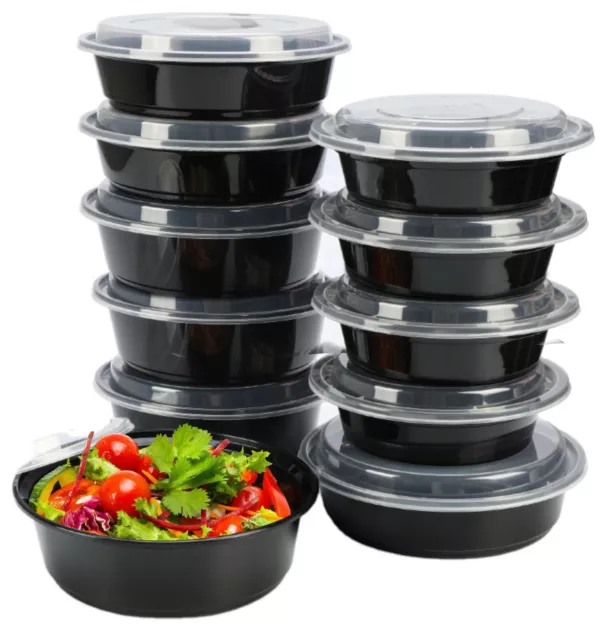 Meal Prep Food Storage Containers with Lids Microwave Freezer Safe Plastic Boxes 3