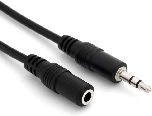 ®, Cavo Di Estensione per Auricolari, Mini Jack 3,5 Mm, 5 M, Nero