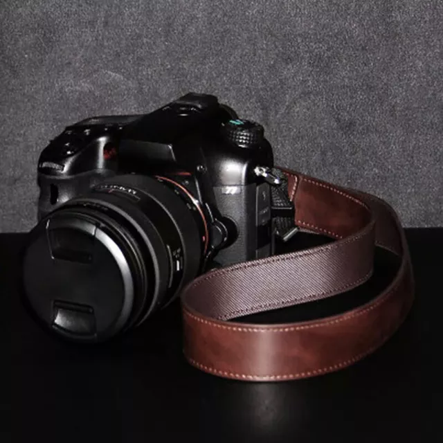 DSLR SLR Camera Neck Shoulder Leather Strap For Sony nikon Pentax Fujifilm USA`