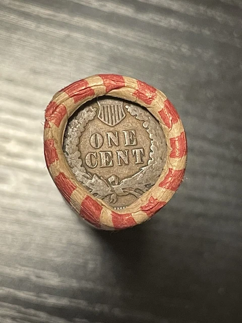 Indian Head Cent / 1933 Lincoln Penny Ends Mix Wheat Cent Roll