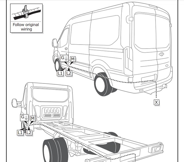 FORD TRANSIT CUSTOM Towbar Wiring 2.2 L Euro 5 V362 - 7 Pin DEDICATED