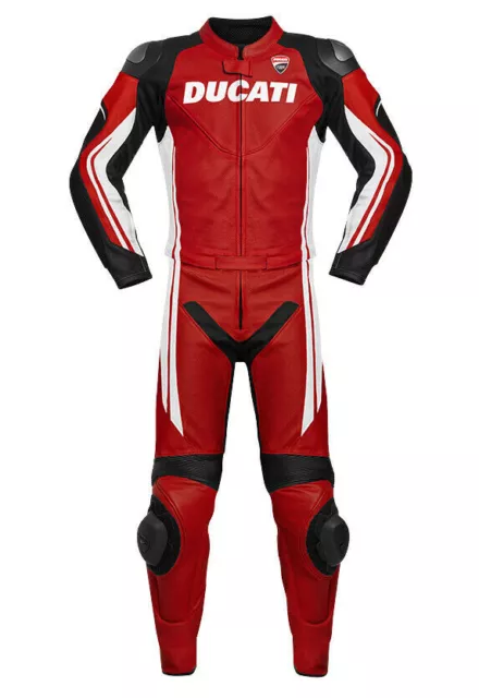 DUCATI Courses Combinaison de Moto en Cuir Hommes Moto en Cuir Veste Pantalon 50