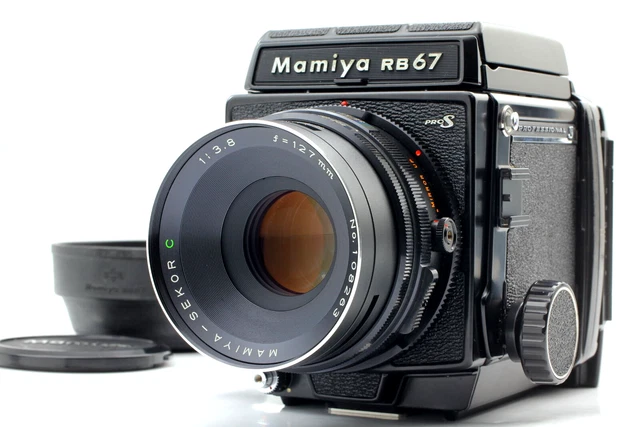 【 N Mint 】 Mamiya RB67 Pro S Appareil Sekor C 127mm f3.8 120/220 Film Dos Japon