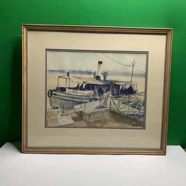 VINTAGE ORIGINAL PAINTING SIGNED ARTIST HARVEY NOSS JR. 1960s