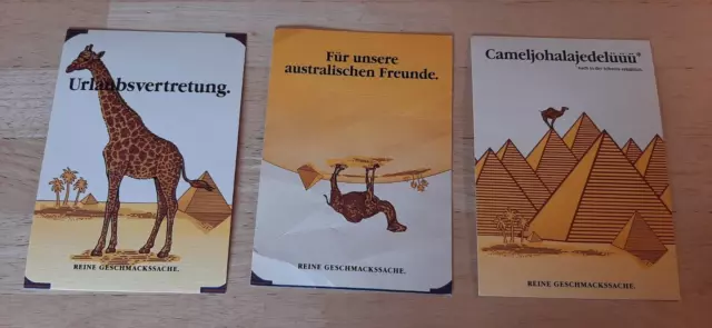 Camel, 3 Postkarten, Anfang 90er