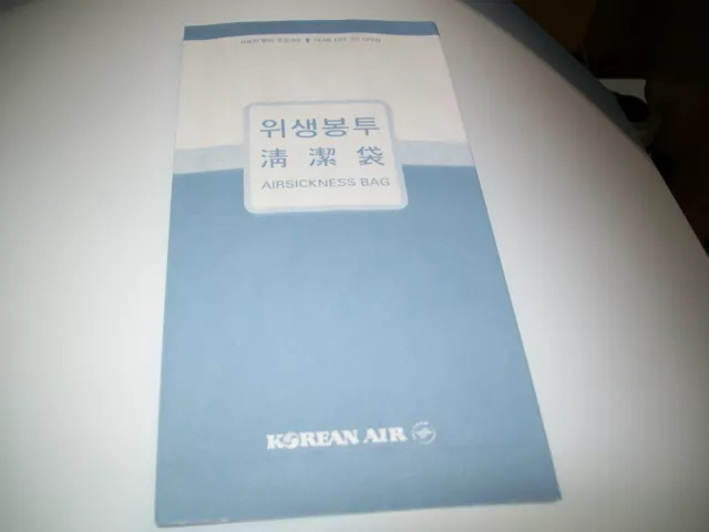 Air Sickness Bag Clean Bag Kotztüte Spucktüte  Korean Air  #33