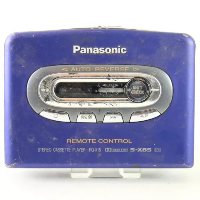 Tragbarer Cassette Player Recorder Panasonic RQ-X15 Blau Defekt