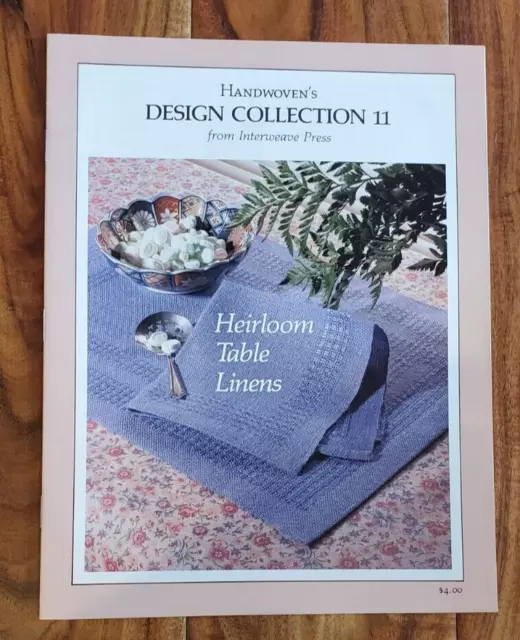 COLECCIÓN DE DISEÑO Handwoven 11 reliquias ROPA DE MESA Folleto Prensa entretejida