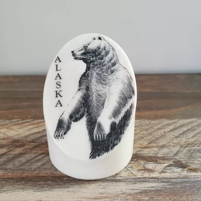 Kiana Alaska Etched Bear Resin Paperweight