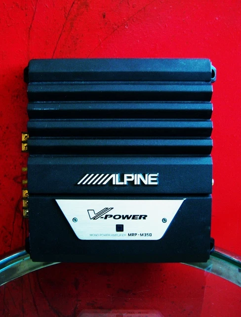 カーオーディオ ALPINE V-power mono power amp MRP-M350 Alpine MRP-M350 Mono subwoofer amplifier 200 watts RMS x 1
