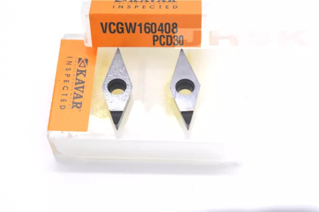 2pcs VCGW160408 PCD30 VCGW 332 PCD30 for Aluminum  INSERT Diamond carbide bits 2