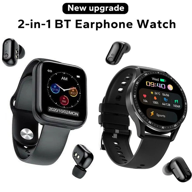 Smart watch online bluetooth headphones