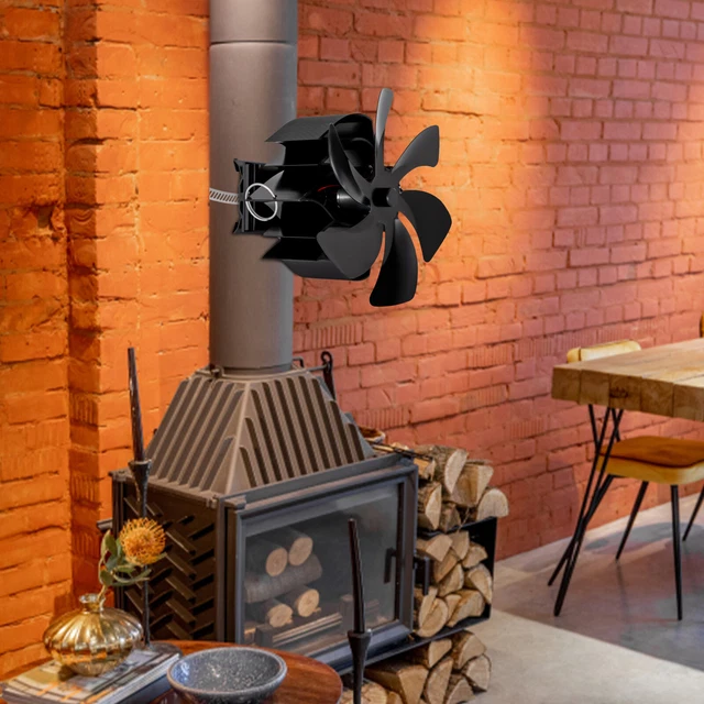 HOME 6 BLADES Flue Pipe Stove Fan Fireplace, Wood Burning Heat Powered Stove Fan 30.00 PicClick HOME 6 BLADES Flue Pipe Stove Fan Fireplace, Wood Burning Heat Powered Stove Fan 30.00 PicClick