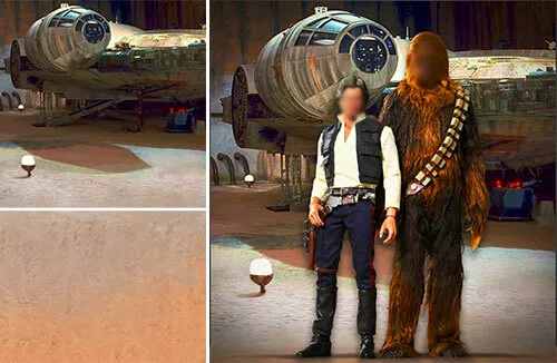Ikea Detolf Diorama Backdrop~Star Wars~Falcon For Hot Toys 1/6 Figures Han Solo