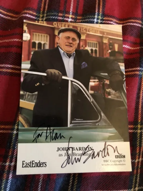 John Bardon (Eastenders) Hand Signed Cast Card- Dedicated